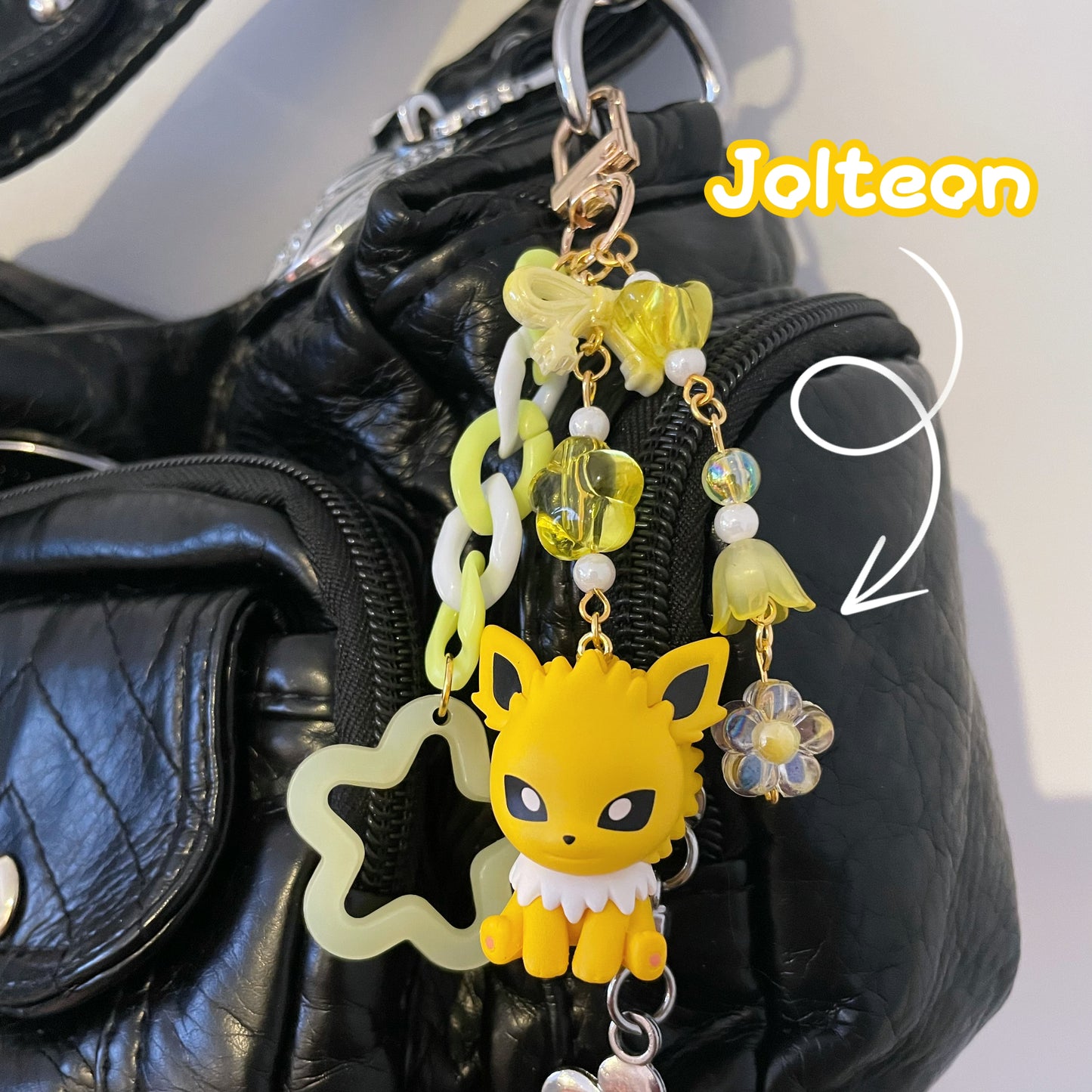 Jolteon Handmade Gold Keychain
