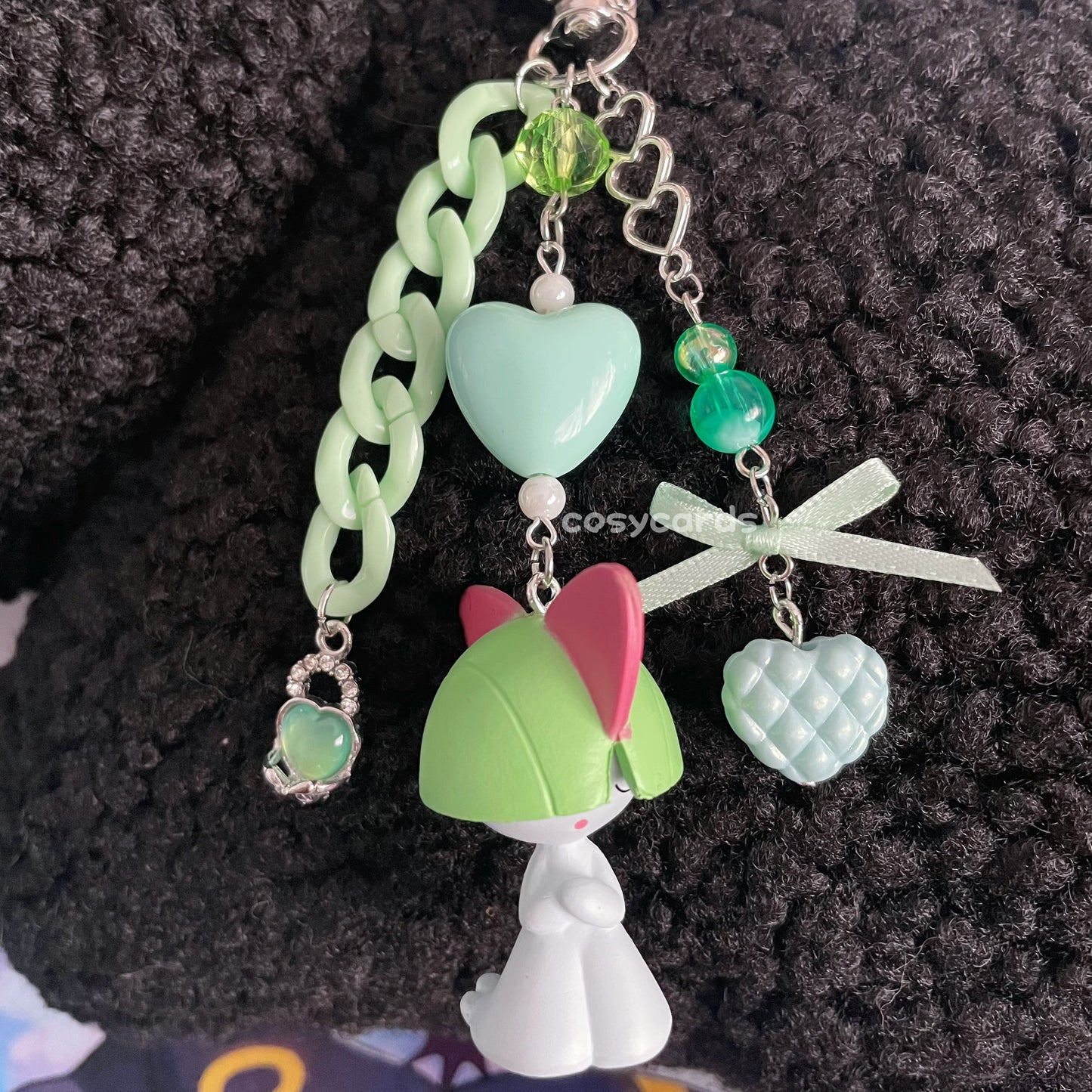 Sleeping Ralts Handmade Keychain