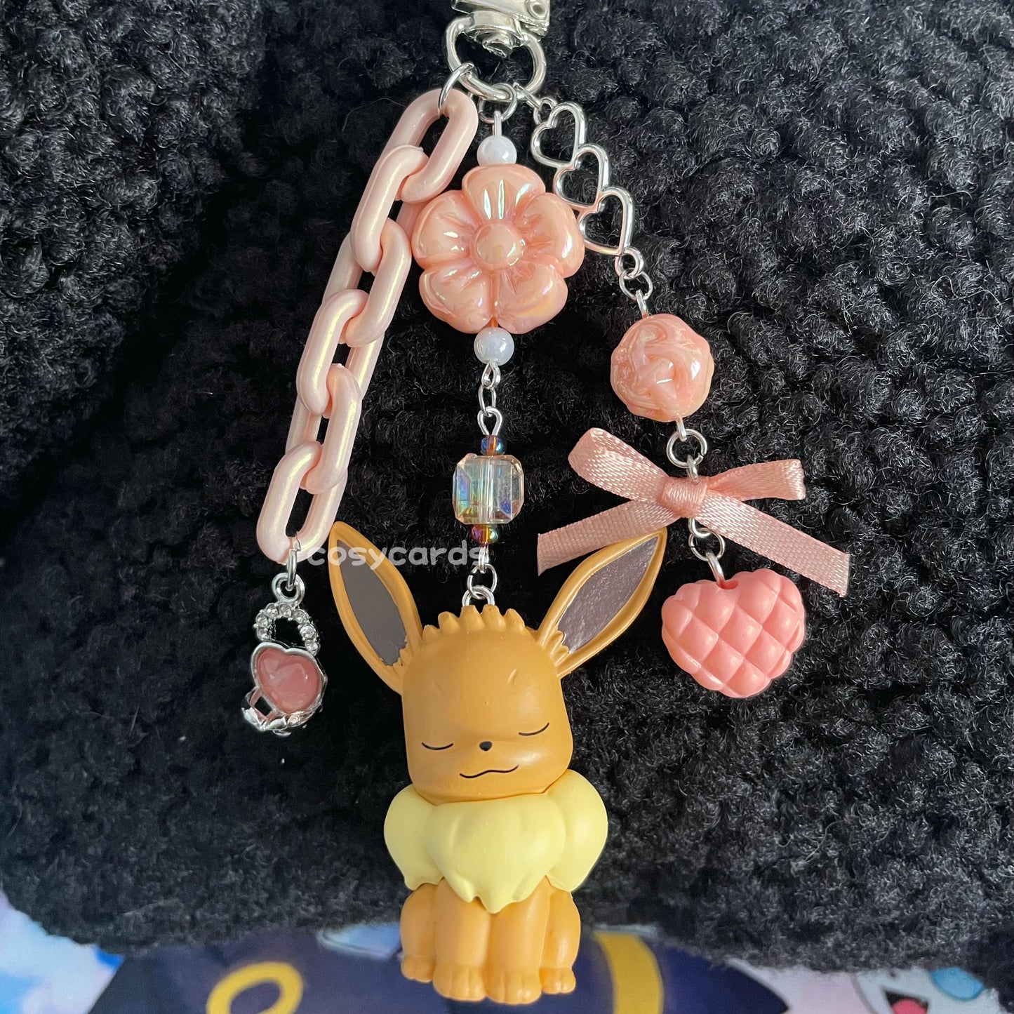 Sleeping Eevee Handmade Keychain