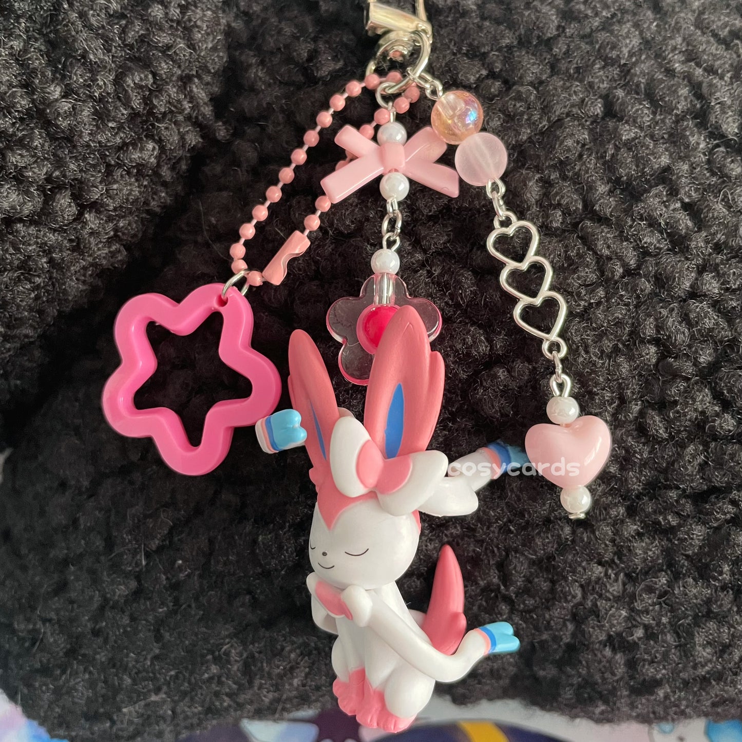 Sleeping Sylveon Handmade Keychain