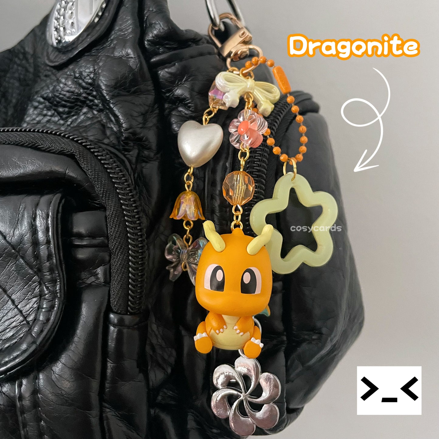 Dragonite Handmade Gold Keychain