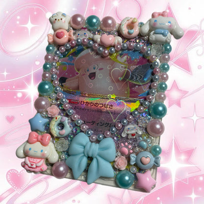 Pink & Blue Heart Jewelled Decoden Toploader