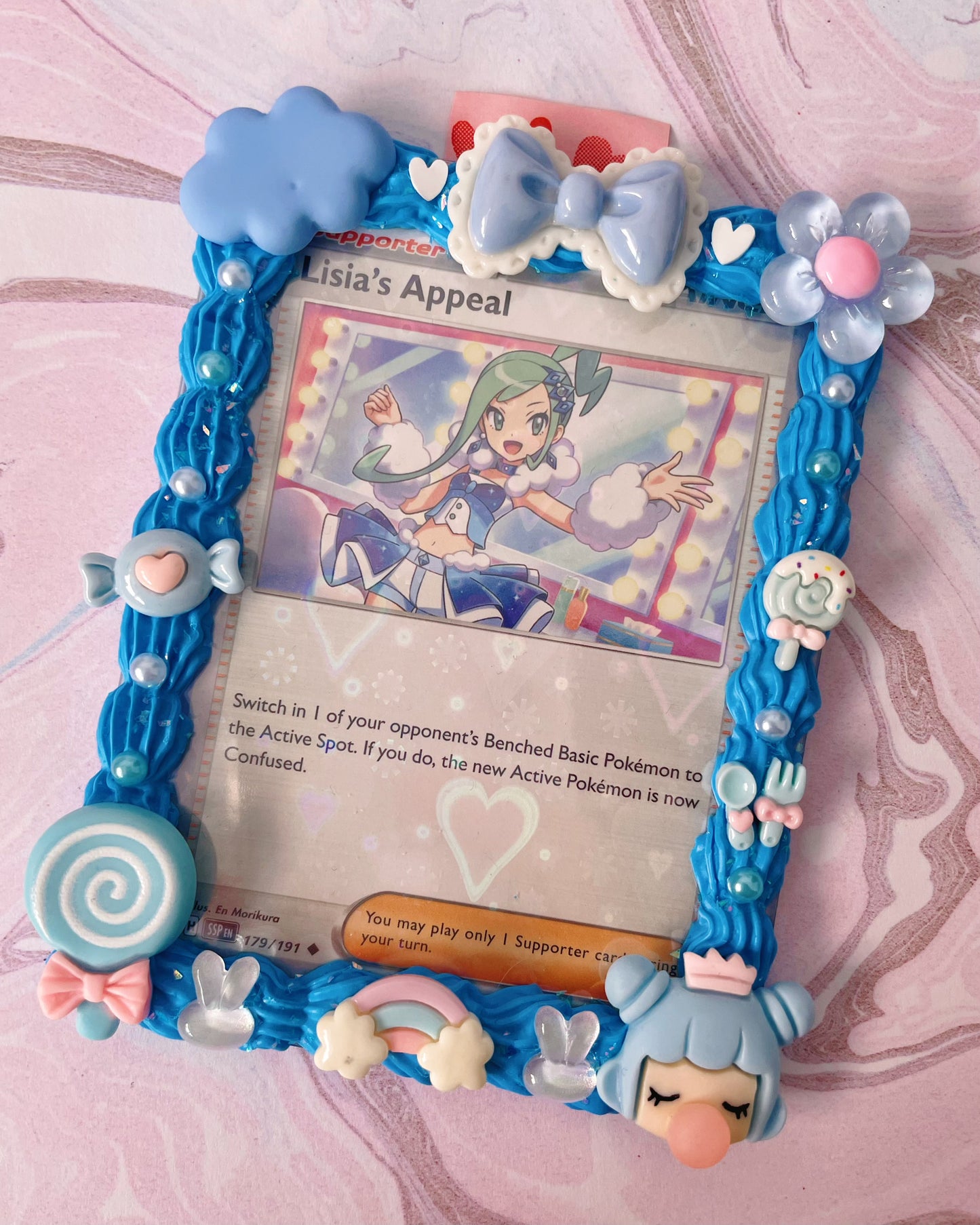 Bubblegum Blue Whipped Deco Toploader