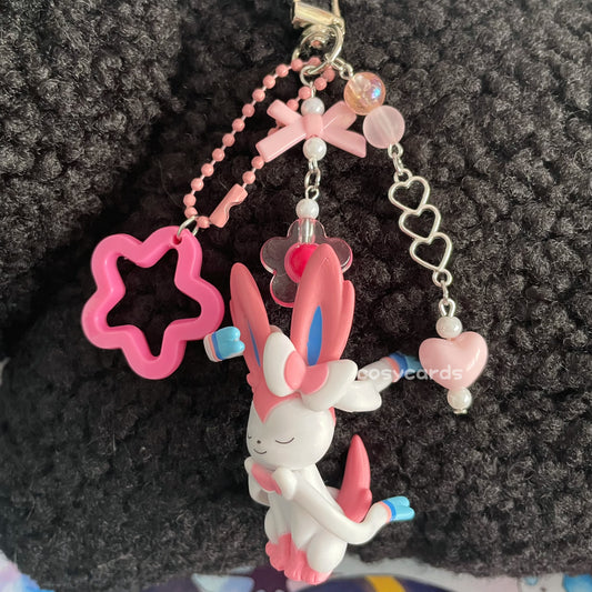Sleeping Sylveon Handmade Keychain